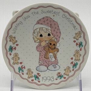 Precious Moments 1993 Wishing You The Sweetest Christmas Mini Decorative Plate